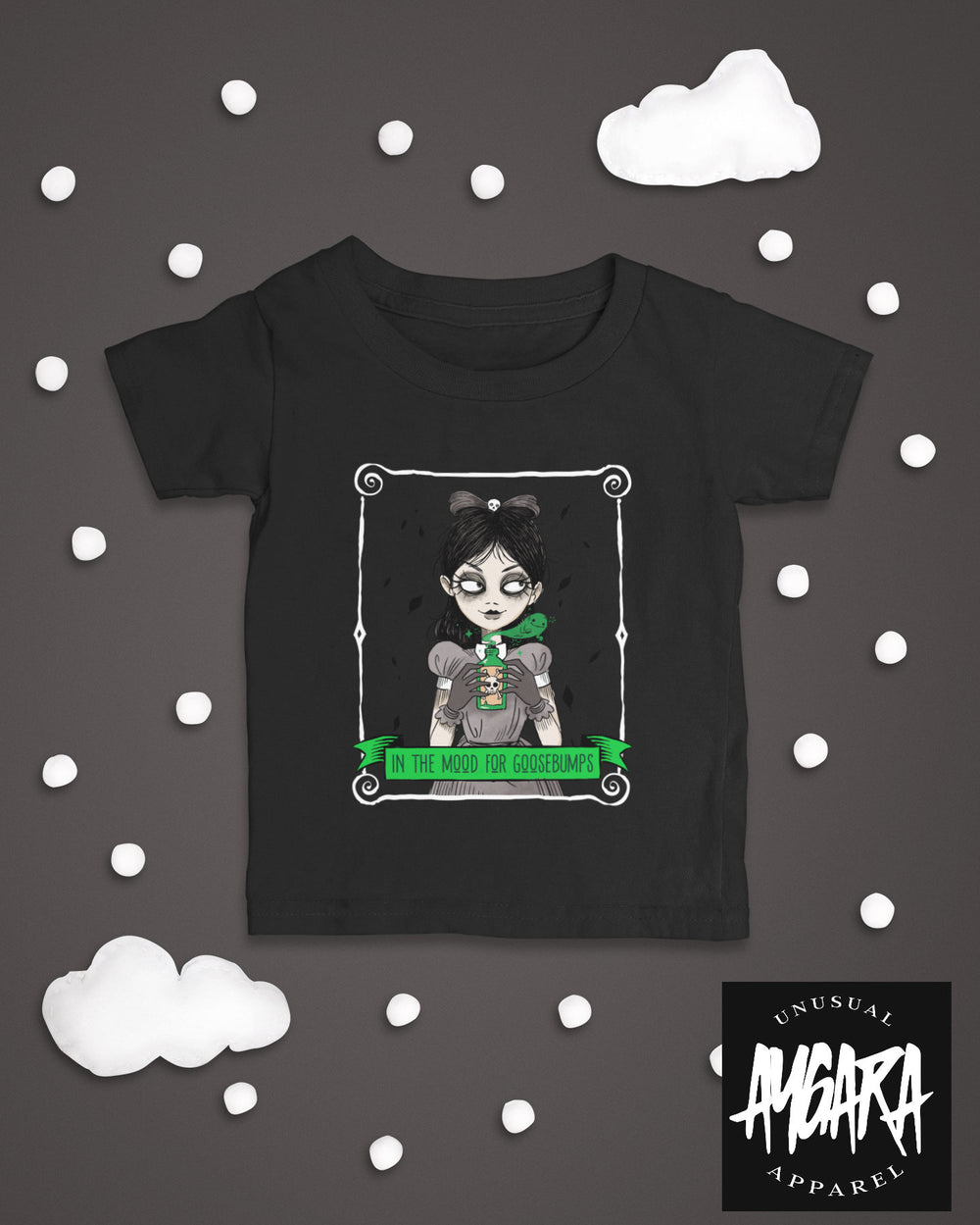 Baby-Youth "Mood for Goosebumps" Black Onesie/T-Shirt