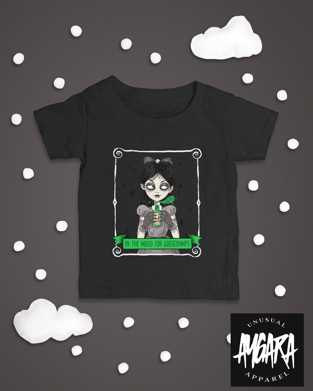Baby-Youth "Mood for Goosebumps" Black Onesie/T-Shirt