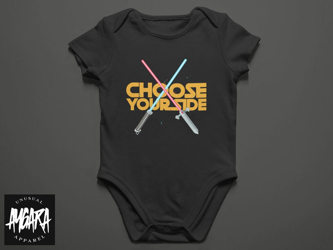 Baby-Youth "Choose Your Side" Black Onesie/T-Shirt