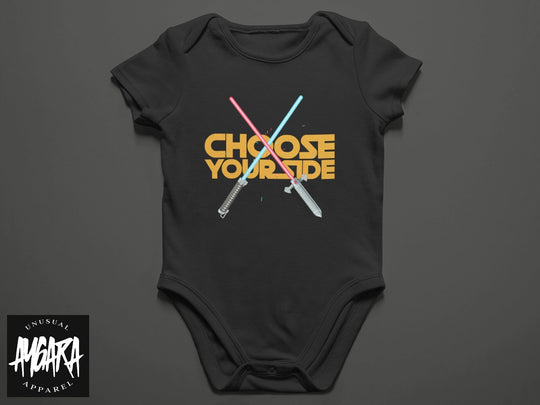 Baby-Youth "Choose Your Side" Black Onesie/T-Shirt
