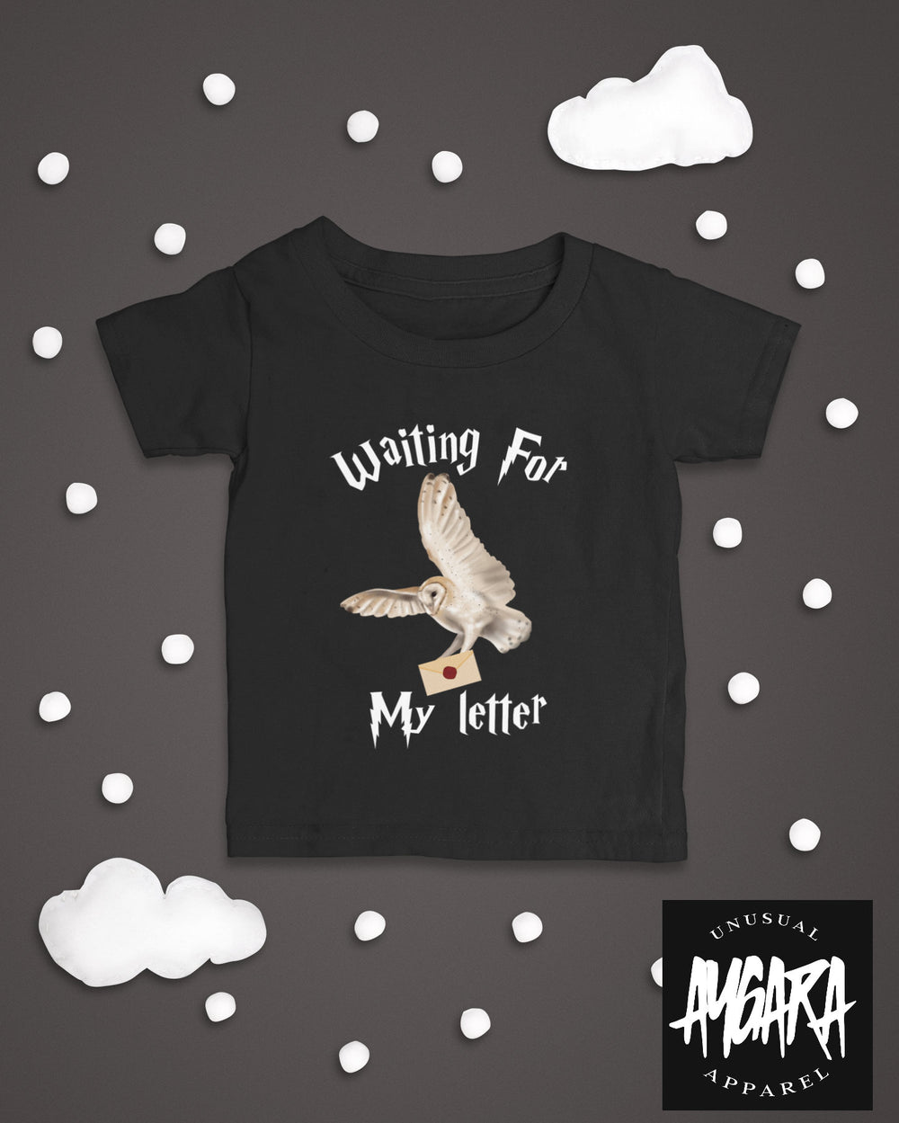 Baby-Youth "Waiting for my Letter" Black Onesie/T-Shirt