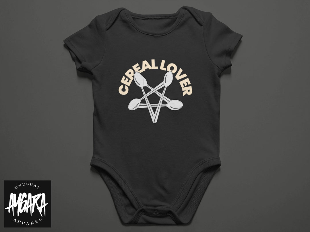 Baby-Youth "Cereal Lover" Black Onesie/T-Shirt