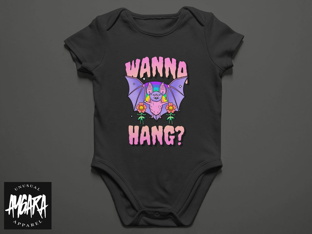 Baby-Youth "Wanna Hang?" Black Onesie/T-Shirt