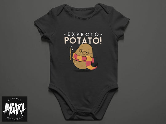 Baby-Youth "Expecto-Potato" Black Onesie/T-Shirt