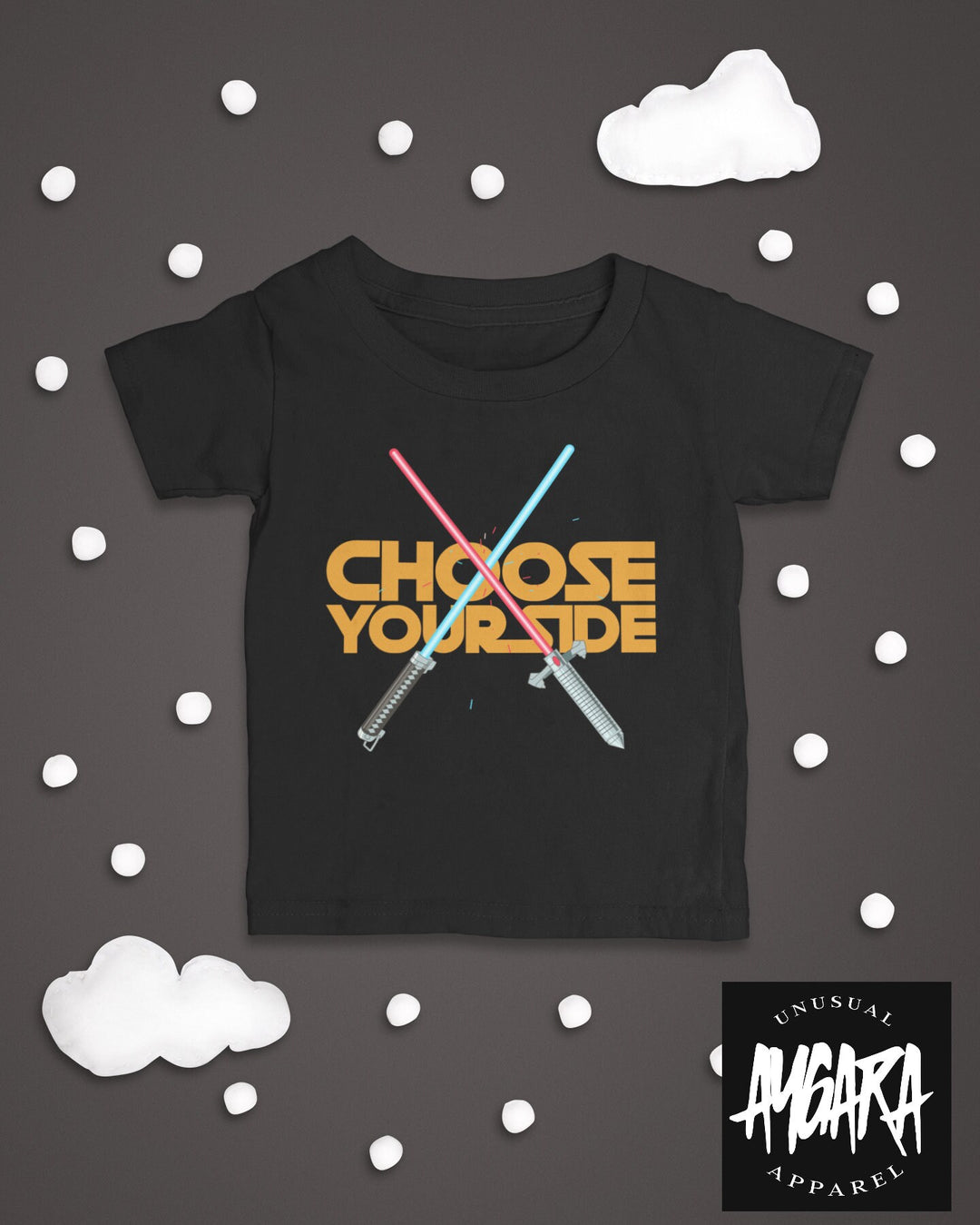 Baby-Youth "Choose Your Side" Black Onesie/T-Shirt