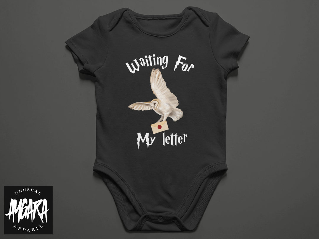 Baby-Youth "Waiting for my Letter" Black Onesie/T-Shirt