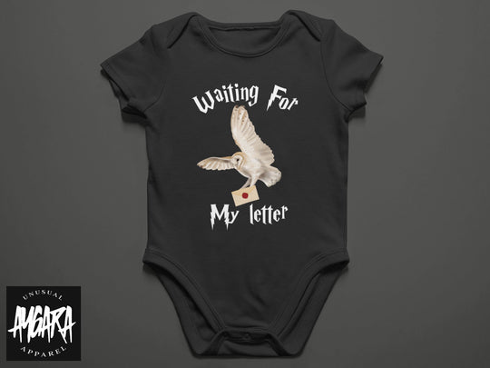 Baby-Youth "Waiting for my Letter" Black Onesie/T-Shirt