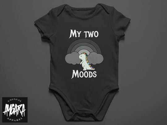 Baby-Youth "My Two Moods" Black Onesie/T-Shirt