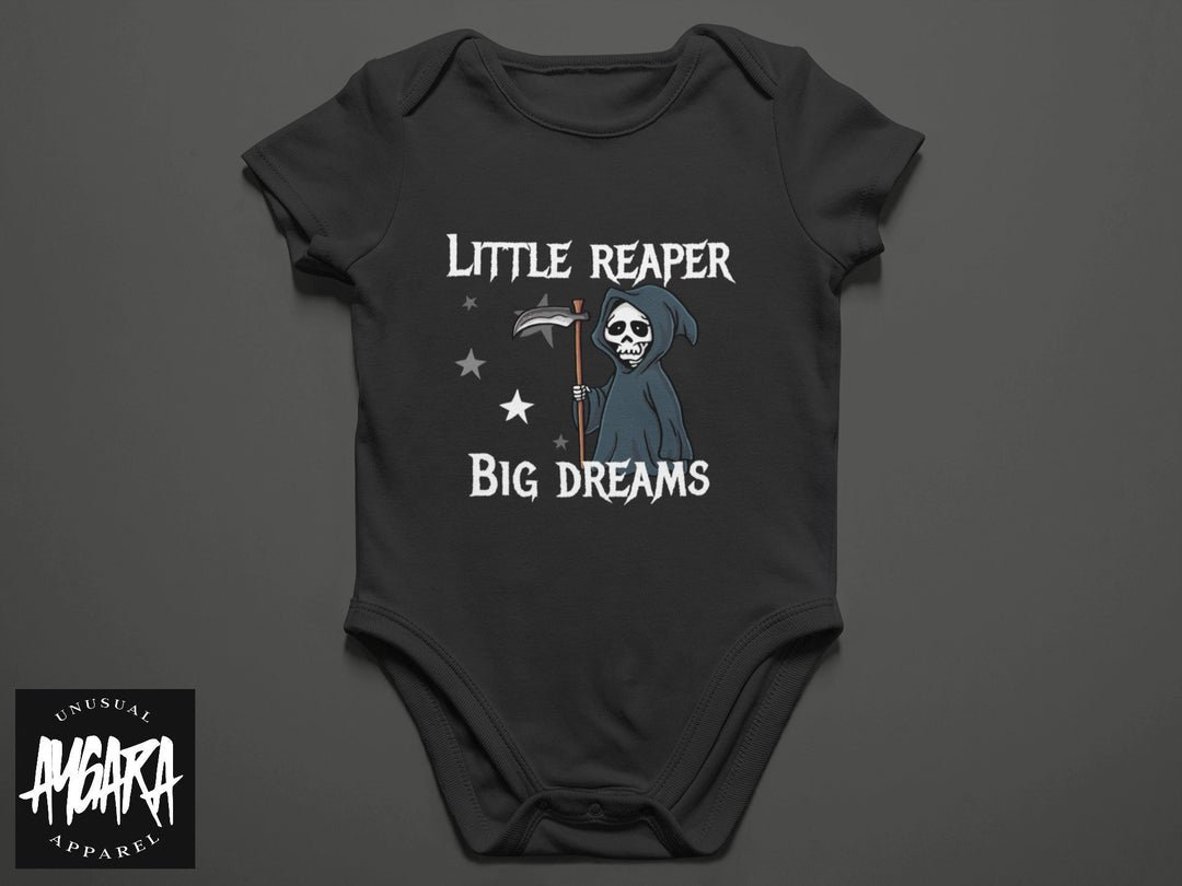 Baby-Youth "Little Reaper + Big Dreams" Black Onesie/T-Shirt