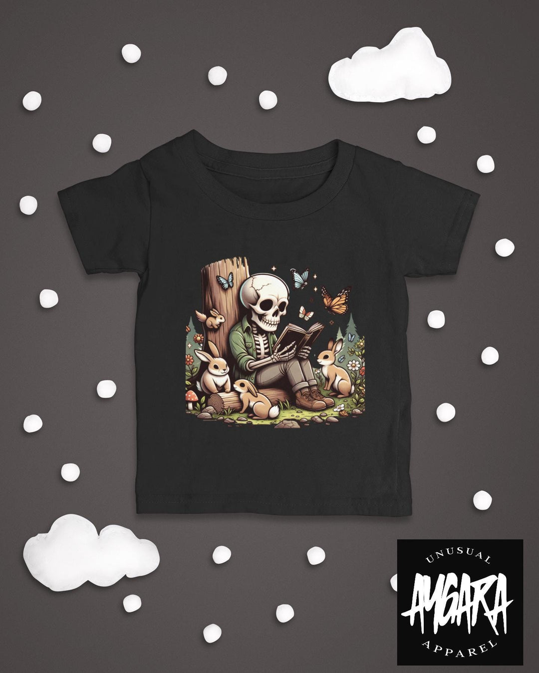 Baby-Youth "Skeleton Reading" Onesie/T-Shirt