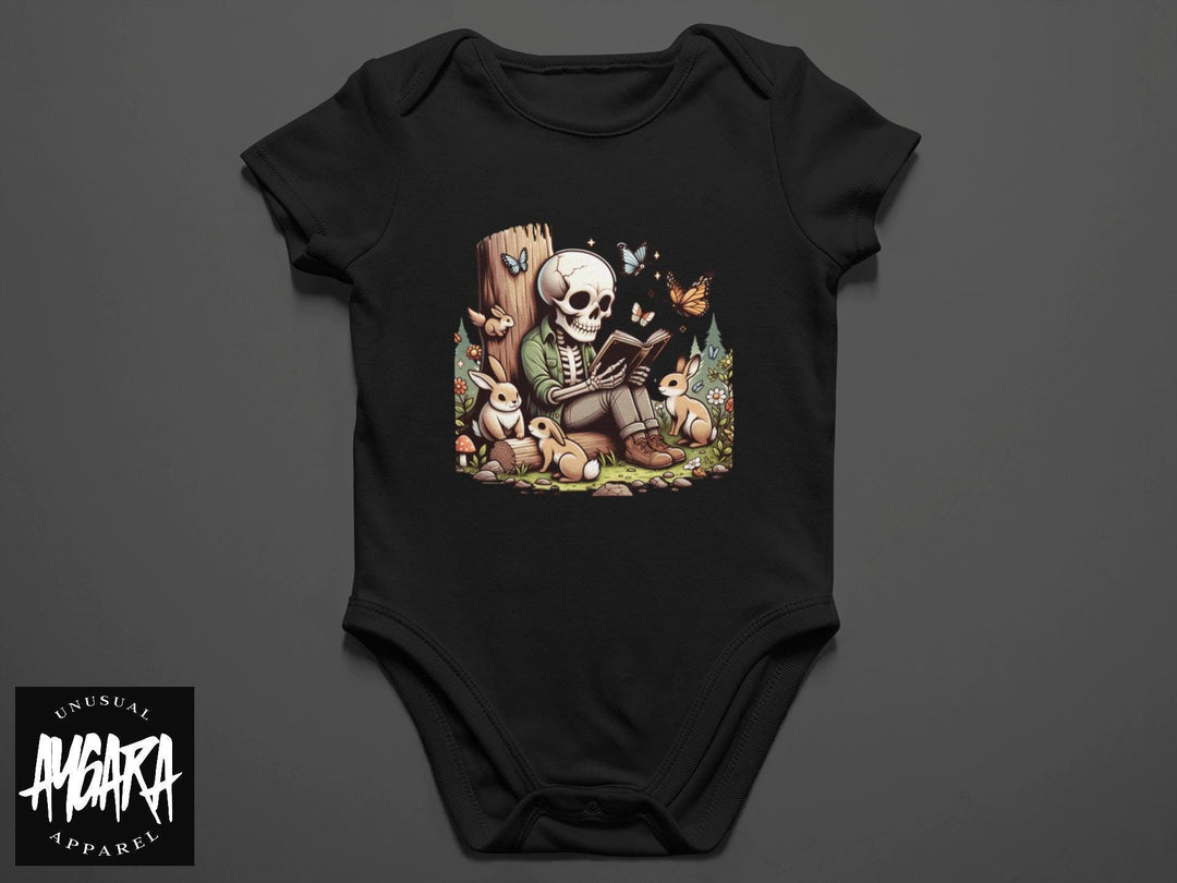 Baby-Youth "Skeleton Reading" Onesie/T-Shirt