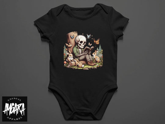 Baby-Youth "Skeleton Reading" Onesie/T-Shirt