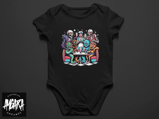 Baby-Youth "Monster Diner" Black Onesie/T-Shirt