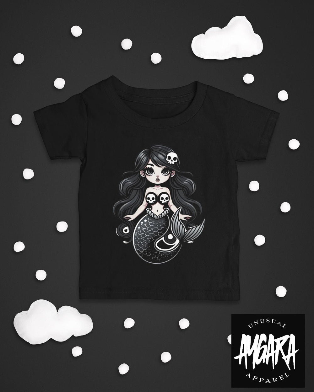 Baby-Youth "Gothic Mermaid" Black Onesie/T-Shirt