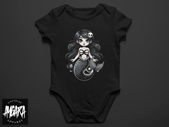 Baby-Youth "Gothic Mermaid" Black Onesie/T-Shirt