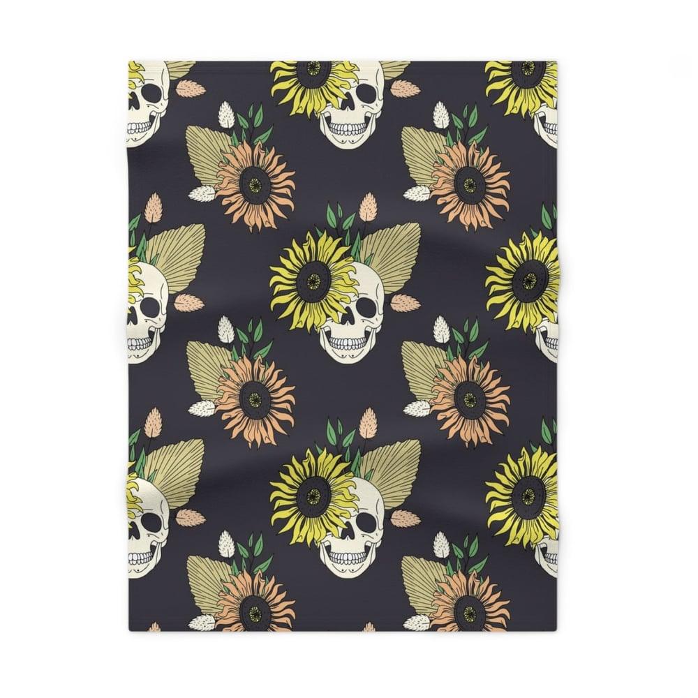 Super Soft Floral Skull Baby Blanket - Aygara