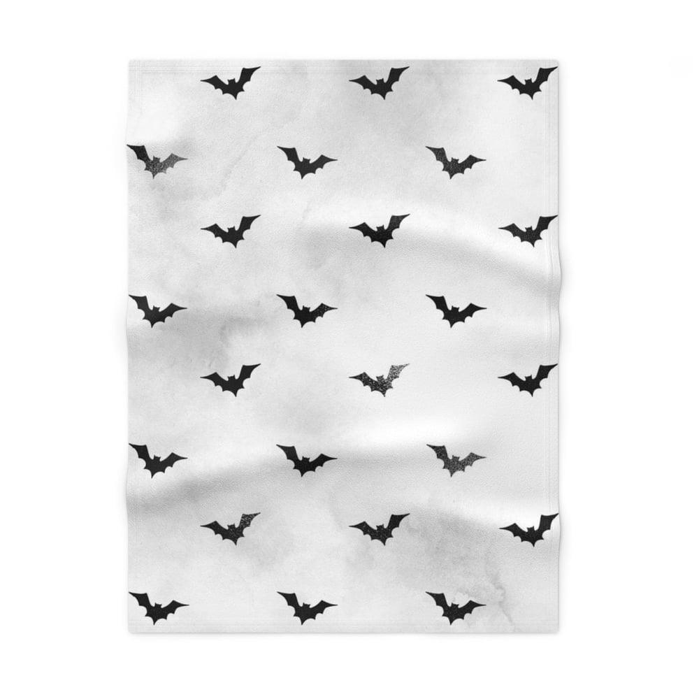 Super Soft Smokey White Bats Baby Blanket - Aygara