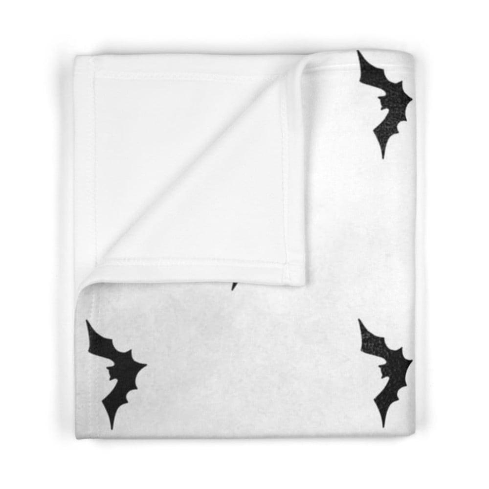 Super Soft Smokey White Bats Baby Blanket - Aygara