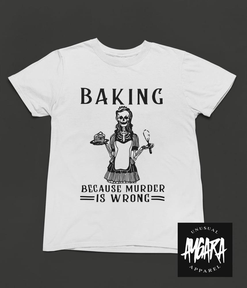 White 'Baking' Adult T-Shirt - Aygara